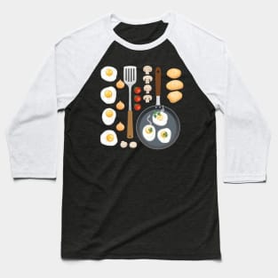 Food Flat Lay Baseball T-Shirt